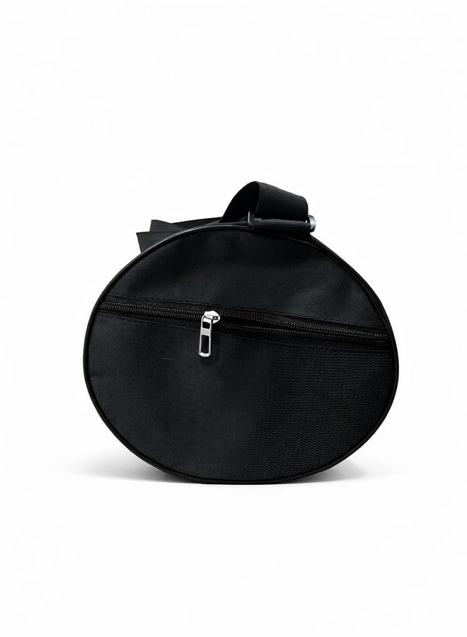 Raw Element Gym Duffle Bag with Adjustable Shoulder Strap, Compact Round Sports Carry Case, Durable Storage with Front Mesh Pocket for Fitness Training Yoga (Black, Set - 2) - Image 5
